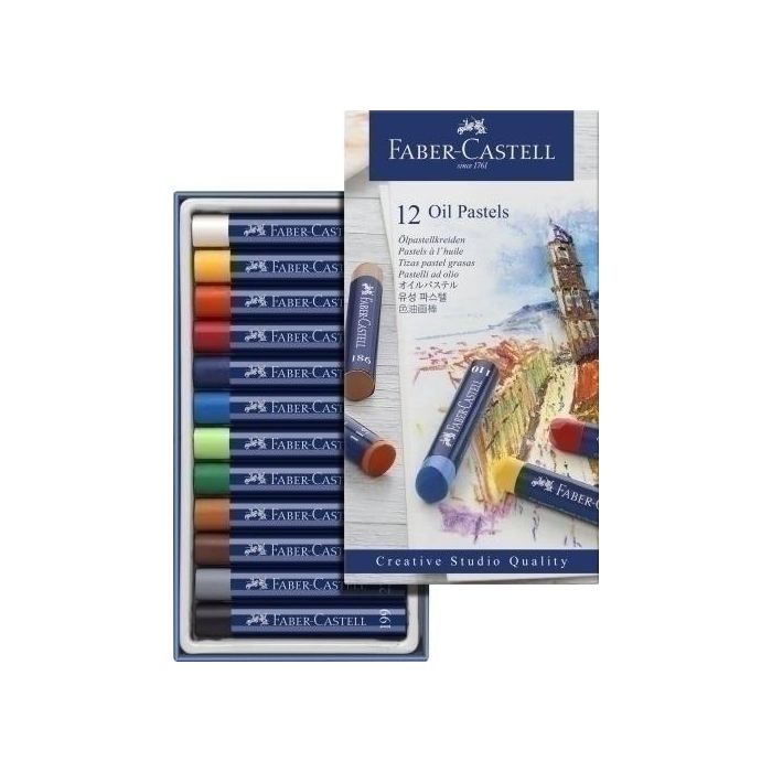 Ceras Pastel Faber Goldfaber Studio Oil Caja De 12