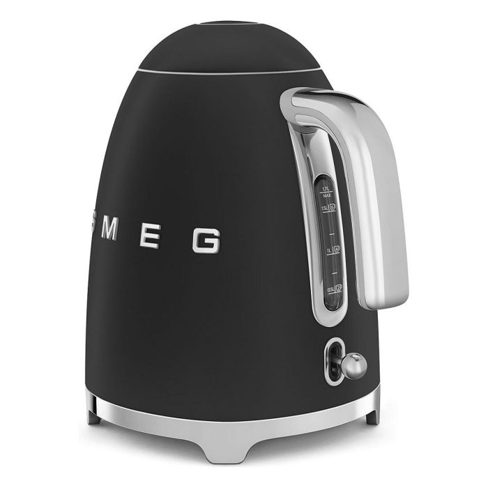 Smeg KLF03BLMEU Hervidor de agua 1,7 L 2400 W Negro mate con filtro antical, apagado automático y base 360°
