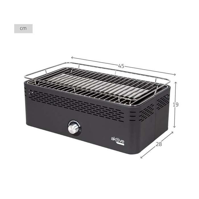Barbacoa rectangular sin humo con protección antigoteo 45x28x19cm 3 Barbacoa rectangular sin humo con protección antigoteo 45x28x19cm 3