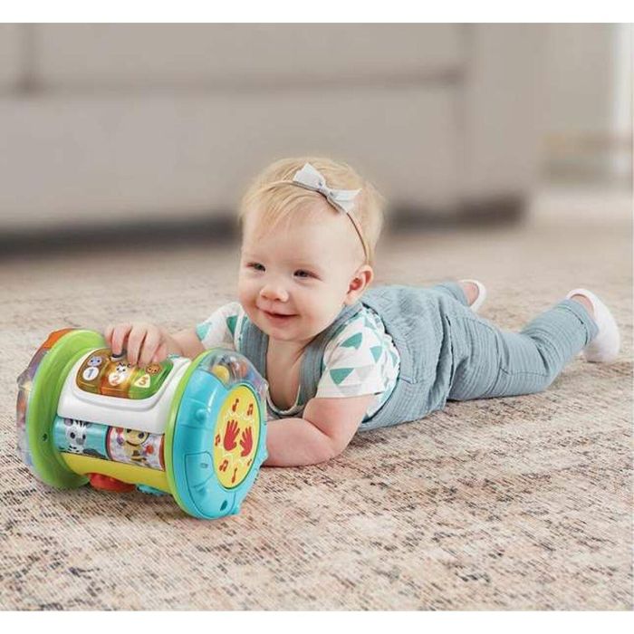 Vtech Rodillo mágico 3 en 1 Multiactividades con 3 botones LED de colores, luces y sonidos para bebés de 6 a 36 meses, 25x15x24,1cm 5 Vtech Rodillo mágico 3 en 1 Multiactividades con 3 botones LED de colores, luces y sonidos para bebés de 6 a 36 meses, 25x15x24,1cm 5
