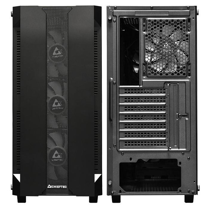 Caja Semitorre ATX/mATX Chieftec GS-01B-OP Blanco Negro 11