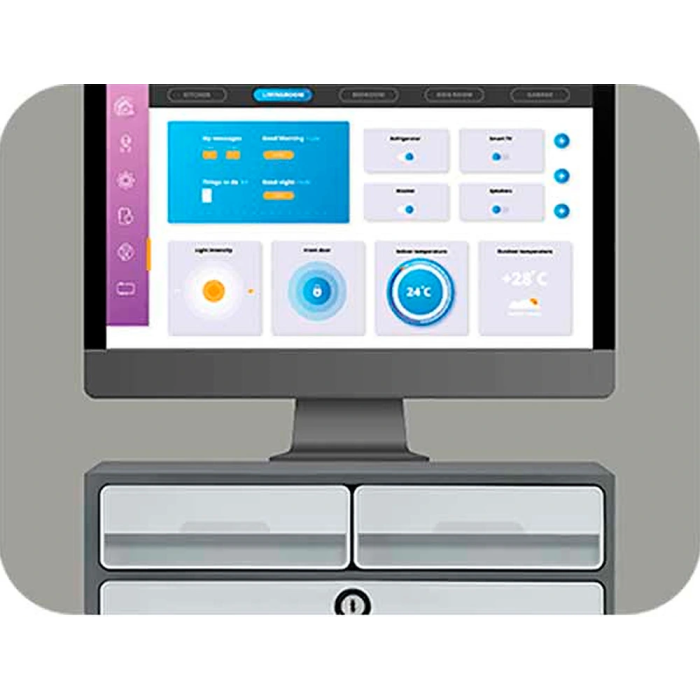 Cep Fichero Cajones de Sobremesa Moov Up 3 Cajones Color Gris Reciclado 80% 4