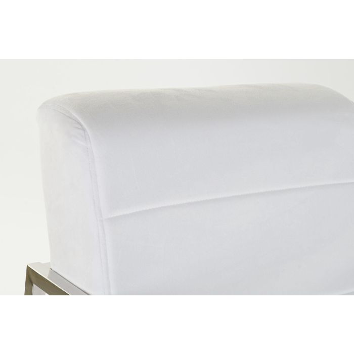 DKD Home Decor Butaca Moderno Blanco Acero Poliester 57 x 92 x 75 cm 2