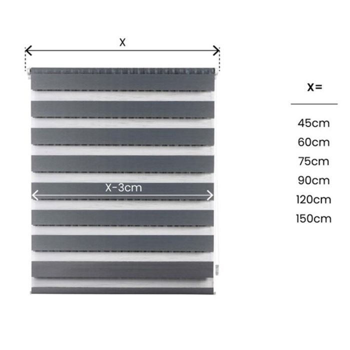 Cintacor - Stor Planet Clip & Fix Estor Enrollable Noche y Día Plata 150x180cm Control de Luz Versátil 6