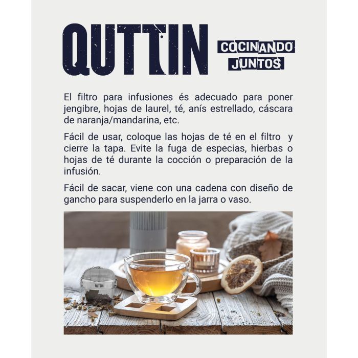 Quttin Filtro de Infusiones 8.5x9 cm (24 Unidades) 3 Quttin Filtro de Infusiones 8.5x9 cm (24 Unidades) 3