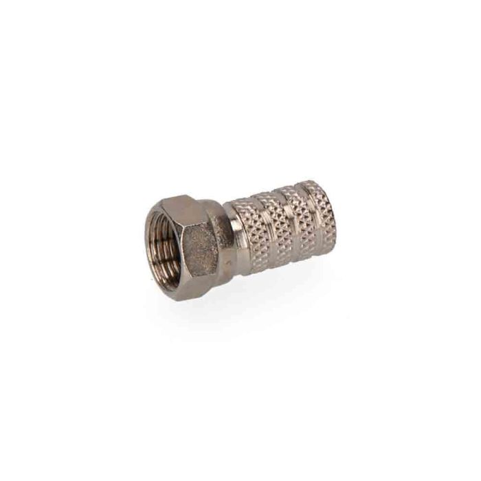 Edm Conector F Parabólica Metálico Macho 6,5 mm Acero Inoxidable Cromado 0 Edm Conector F Parabólica Metálico Macho 6,5 mm Acero Inoxidable Cromado 0