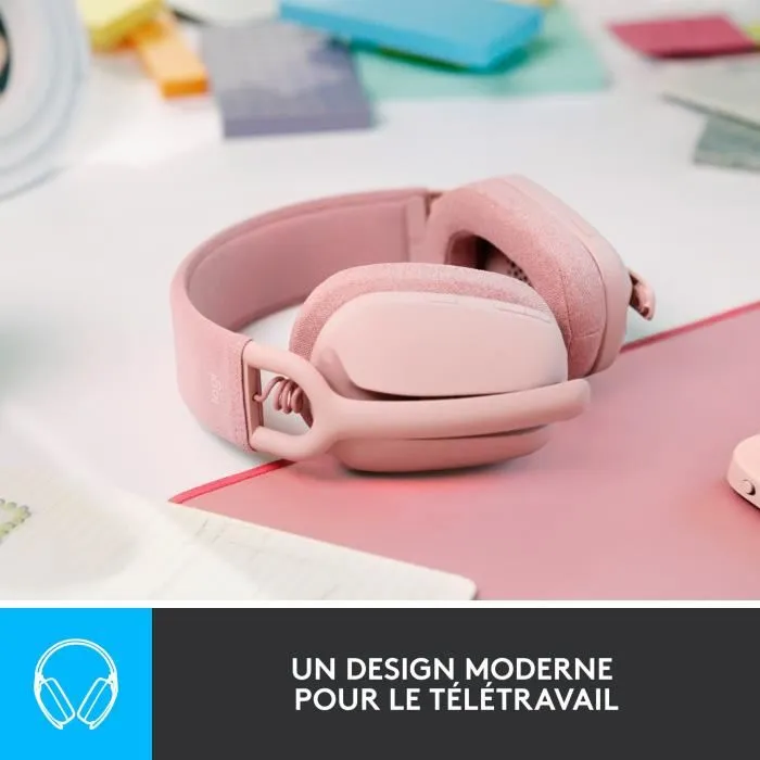 Logitech Zone Vibe 100 Auriculares Bluetooth Inalámbricos Diadema Rosa para Llamadas/Música 1