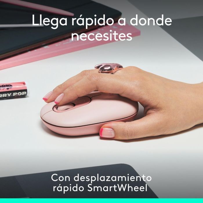 Logitech Ratón Inalámbrico Pop Mouse Rosa, Tecnología Bluetooth, 1000-4000 DPI, Personalizable 3 Logitech Ratón Inalámbrico Pop Mouse Rosa, Tecnología Bluetooth, 1000-4000 DPI, Personalizable 3