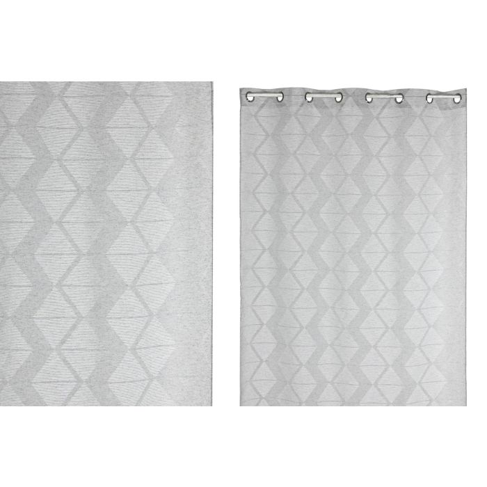 Cortina Urban DKD Home Decor Gris Claro 260 x 140 cm (2 Unidades)