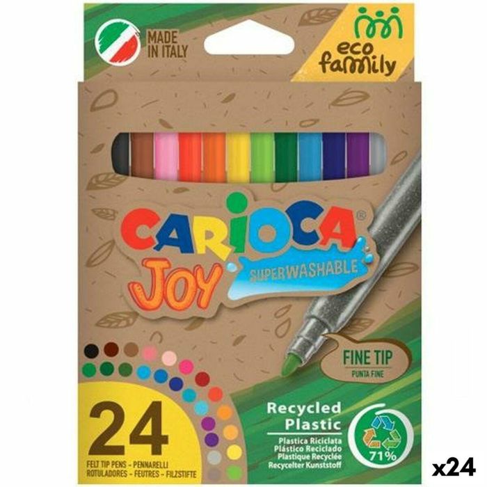 Set de Rotuladores Carioca Joy Eco Family 24 Piezas Multicolor (24 Unidades) Set de Rotuladores Carioca Joy Eco Family 24 Piezas Multicolor (24 Unidades)