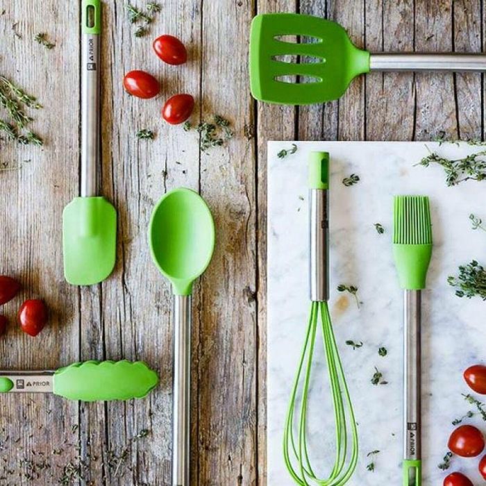 Cuchara para Servir Pasta BRA A197007 Verde Acero Inoxidable 1