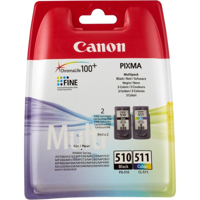 Canon 2970B010 - Tinte PG-510/CL-511 Multipack (BKMCY) hasta 300 páginas según ISO/IEC 24734 0 Canon 2970B010 - Tinte PG-510/CL-511 Multipack (BKMCY) hasta 300 páginas según ISO/IEC 24734 0