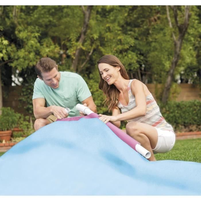 INTEX - Kit de piscina redonda con estructura metálica rosa - tubular - Ø xh: 2,44 x 0,76 m 5 INTEX - Kit de piscina redonda con estructura metálica rosa - tubular - Ø xh: 2,44 x 0,76 m 5