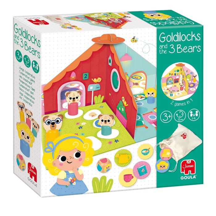 GOULA Ricitos De Oro Y Los Tres Osos 1110100760 Juego de Mesa Cooperativo y de Lotería Multilingüe para Niños +3 Años 1