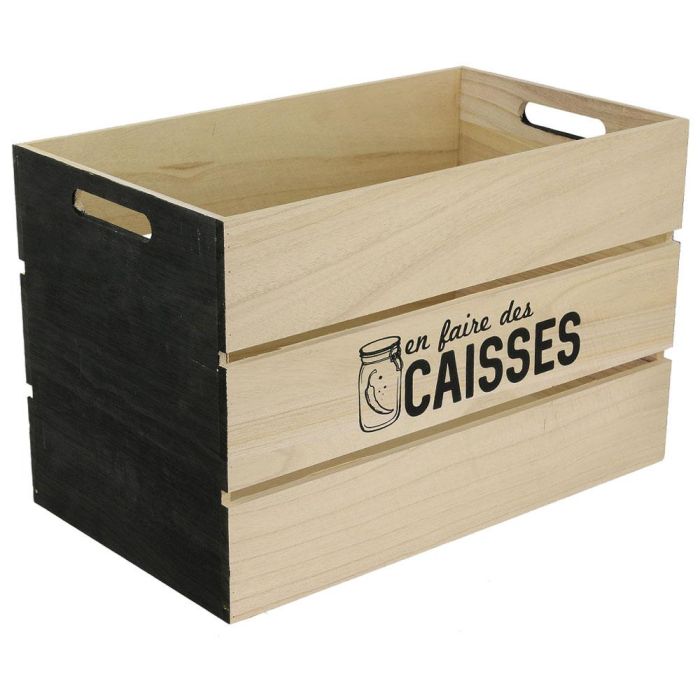 Caja Madera 23X40 Totally Addict altura 26 cm