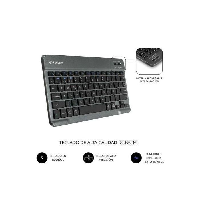 Funda con Teclado Subblim Shock Case Lenovo Tab 10.1" 2025/ Negra 2 Funda con Teclado Subblim Shock Case Lenovo Tab 10.1" 2025/ Negra 2