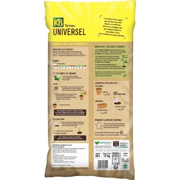 KB Universal tierra para macetas - Todas las plantas - 50 L 1