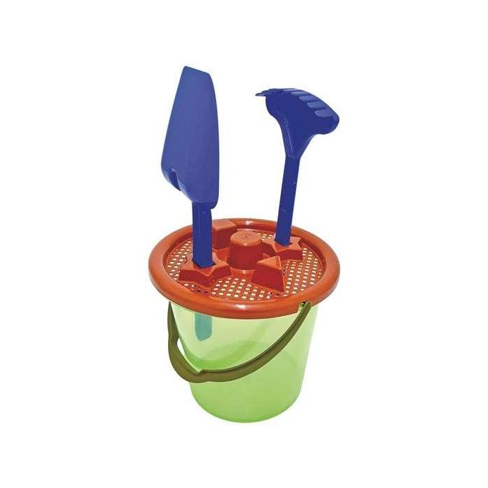 AVC Juego de Cubos de Playa con Pala, Rastrillo y Cedazo - Surtido de Colores - Modelos Surtidos AVC Juego de Cubos de Playa con Pala, Rastrillo y Cedazo - Surtido de Colores - Modelos Surtidos