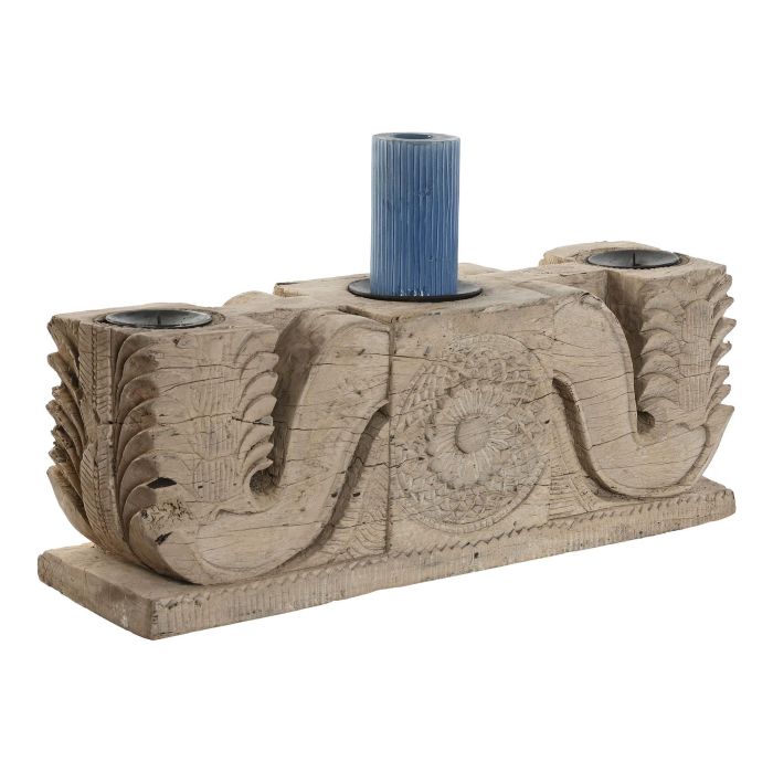 Portavela Item Home DKD Home Decor Natural 13 x 18 x 62 cm 4 Portavela Item Home DKD Home Decor Natural 13 x 18 x 62 cm 4