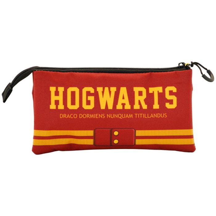 Estuche Portatodo Triple Gryffindor Harry Potter Rojo 2