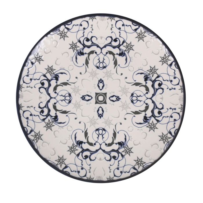 La Mediterranea Vajilla 12 Piezas Tesa Monaco Ivory Brillo - Platos Llano 26 cm, Hondo 21 cm, Postre 20 cm (2 Unidades) 2