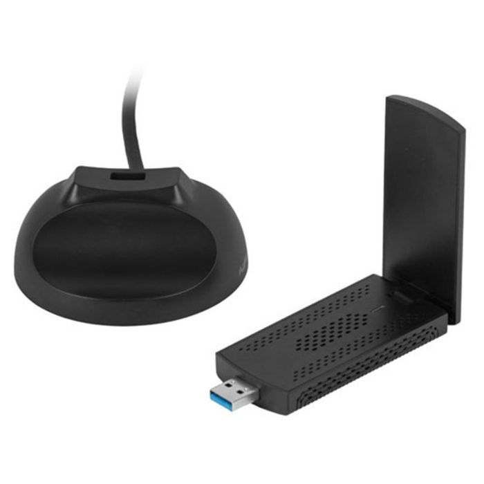 Lanberg NC-3000-WI Adaptador Red USB WiFi 6 AX3000 Tribanda 2.4GHz 5GHz 6GHz USB 3.0 3