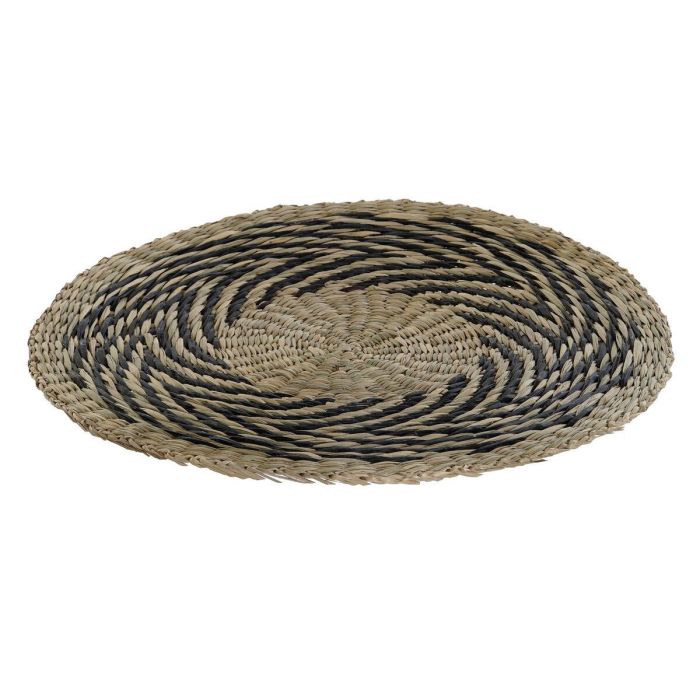 Salvamantel DKD Home Decor Negro Natural 38 x 38 x 1 cm 2 Salvamantel DKD Home Decor Negro Natural 38 x 38 x 1 cm 2