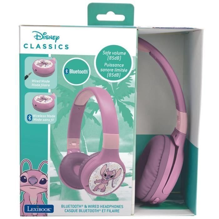 Lexibook Auriculares Infantiles Stitch Plegables Bluetooth 2 en 1 con Cable - Uso Recomendado a partir de 3 Años 5 Lexibook Auriculares Infantiles Stitch Plegables Bluetooth 2 en 1 con Cable - Uso Recomendado a partir de 3 Años 5