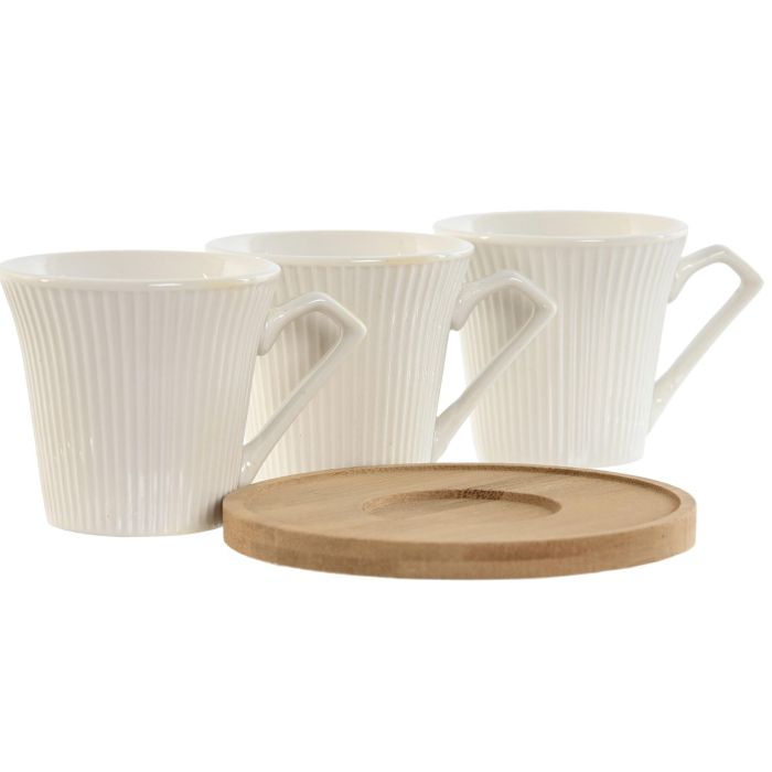 Cafe Basicos DKD Home Decor Blanco 6.5 x 6 x 8.5 cm Set de 6 1