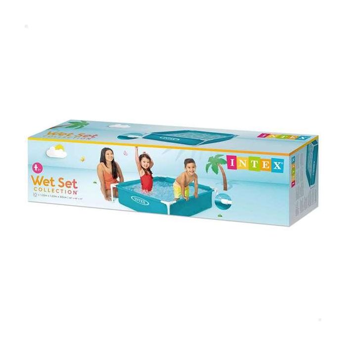 Piscina cuadrada desmontable mini frame (capacidad 342 litros) (+ 2 años) 122x122x30 cm 1 Piscina cuadrada desmontable mini frame (capacidad 342 litros) (+ 2 años) 122x122x30 cm 1