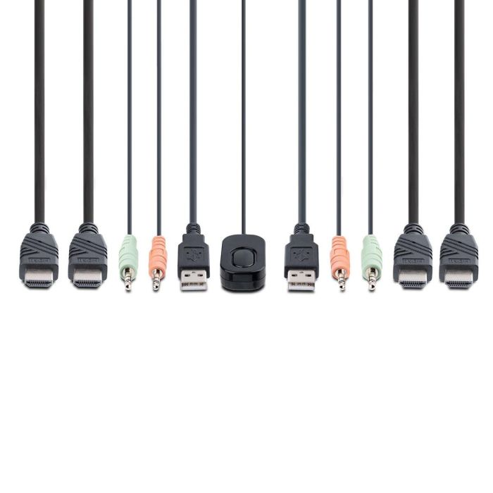 Switch KVM Startech C2-DH46-UA2-CBL-KVM 1,5 m 2 Switch KVM Startech C2-DH46-UA2-CBL-KVM 1,5 m 2