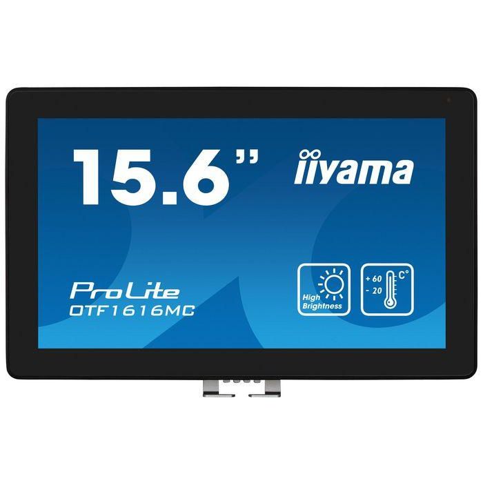 iiyama OTF1616MC-B1 Monitor Táctil 15.6" Full HD 1920x1080 Pixeles HDMI DP USB Negro 1