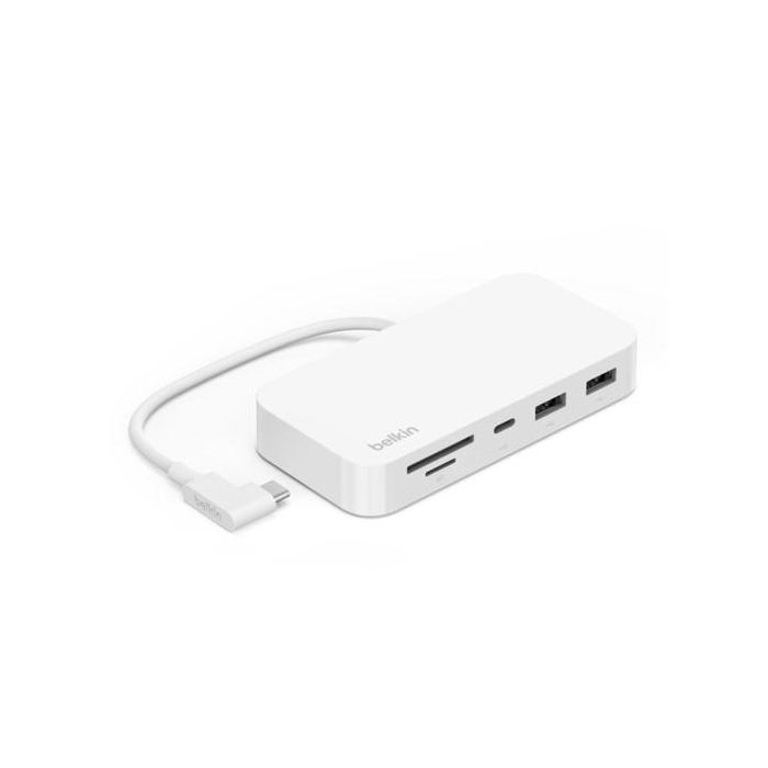 Belkin Hub Usb-C A 2Xusb-A 1Xusb-C 1Xgb Rj45 1XLector Sd-Microsd C- Soporte De Montaje