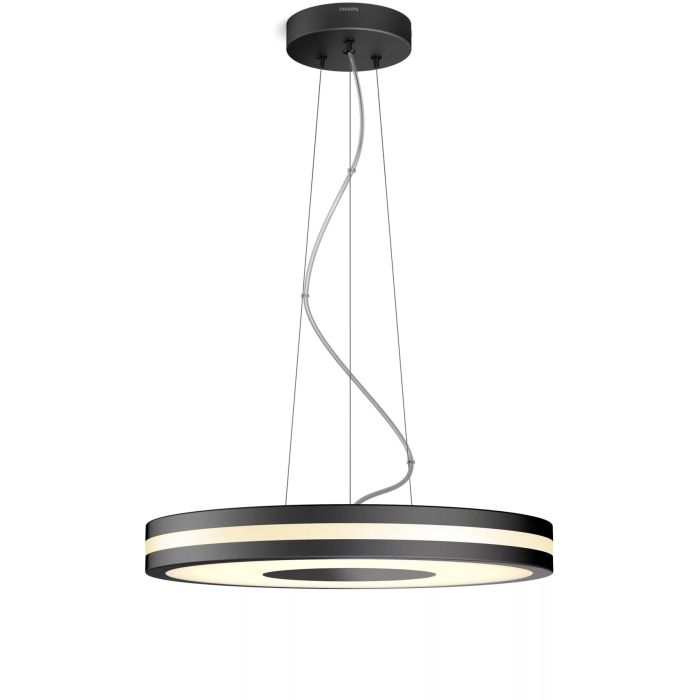 Philips Hue White Ambiance Lámpara Colgante Being Negro 3000lm, Luz Inteligente LED Regulable 2200-6500K DS 915005914601