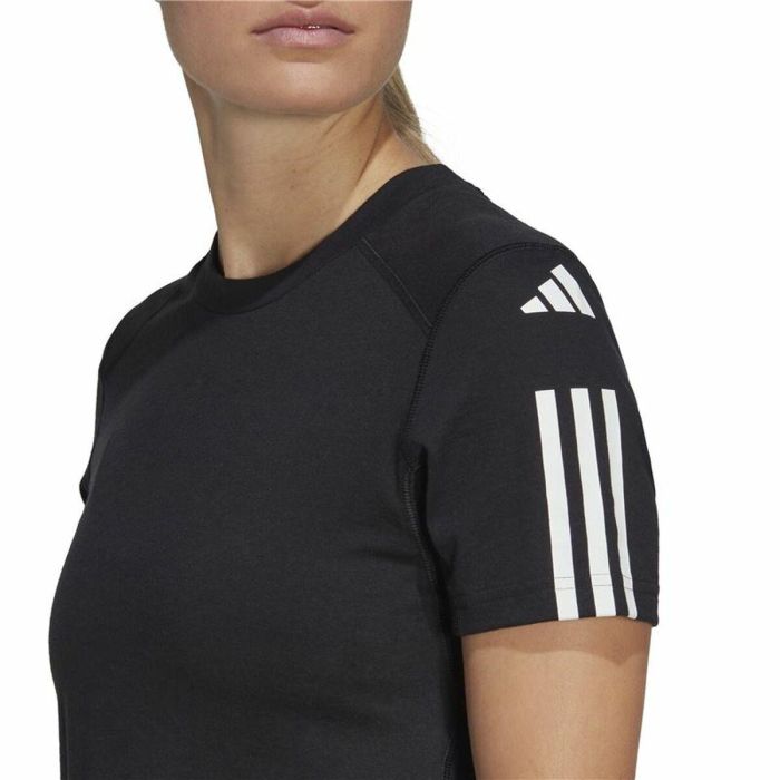 Camiseta de Manga Corta Mujer Adidas Powerreact Negro 2