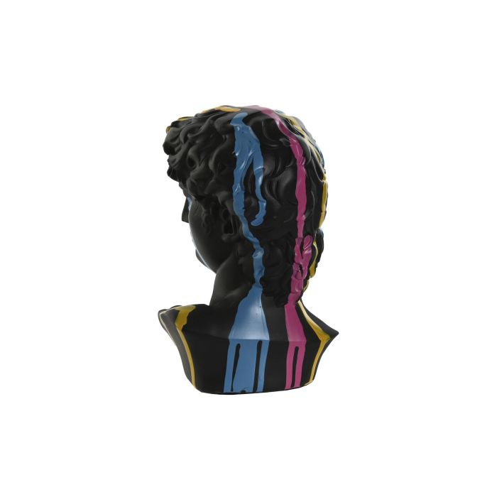 DKD Home Decor Figura Busto Resina Negro Multicolor 9 x 15 x 10 cm (4 Unidades) 2