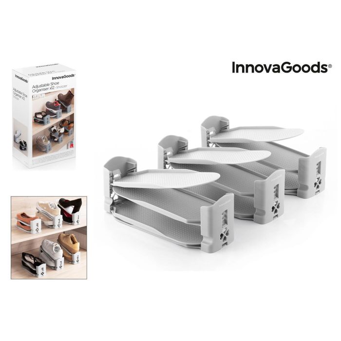 Organizador de Zapatos Regulable Sholzzer InnovaGoods 6 Unidades 0 Organizador de Zapatos Regulable Sholzzer InnovaGoods 6 Unidades 0
