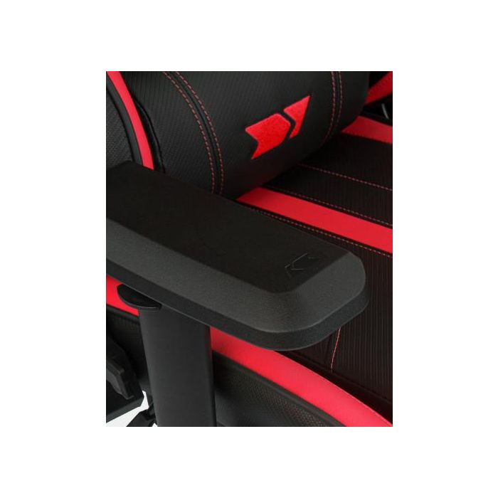 Drift DR350 Silla Gaming Ergonómica con Reposabrazos 4D, Pistón Clase 4 150kg, Respaldo Reclinable 90-135°, Cojines Lumbar/Cervical, Negro/Rojo 8
