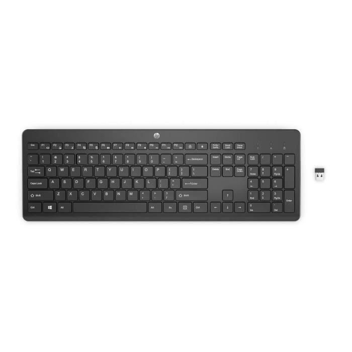 HP 230 Teclado Inalámbrico Chiclet Silencioso Negro Layout FR Conexión 2.4GHz, Confortable y Productivo HP 230 Teclado Inalámbrico Chiclet Silencioso Negro Layout FR Conexión 2.4GHz, Confortable y Productivo