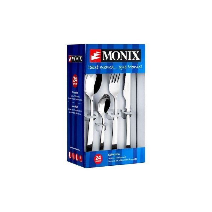 Pack 24 Cubiertos Monix M180973/ 6 Cucharas + 6 Tenedores + 6 Cuchillos + 6 Cucharas Café/ Acero inoxidable 3 Pack 24 Cubiertos Monix M180973/ 6 Cucharas + 6 Tenedores + 6 Cuchillos + 6 Cucharas Café/ Acero inoxidable 3