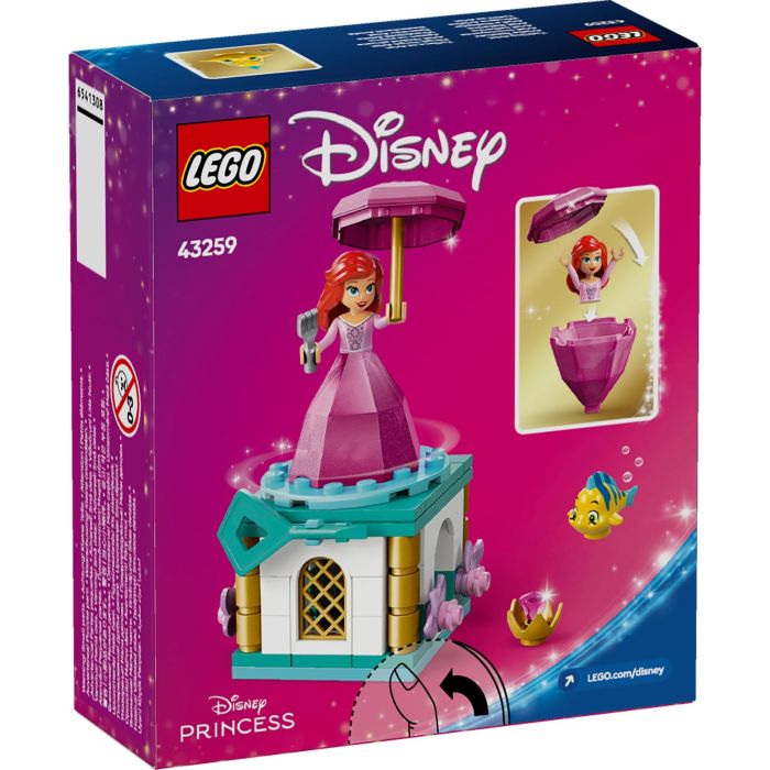 LEGO 43259 Disney Princess Ariel Bailarina - Set de Construcción La Sirenita con Vestido Diamante y Base Giratoria para Niños +5 Años 12