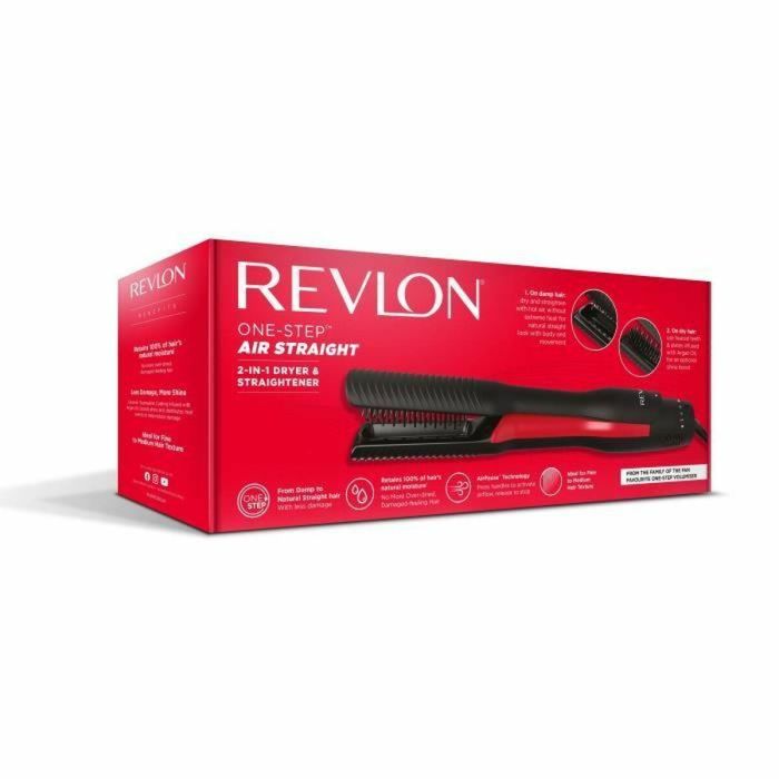 Revlon RVDR5330E Secador y Plancha de Pelo 2 en 1 de Aire Caliente One Step Air Straight para Secar y Alisar Simultáneamente 0 Revlon RVDR5330E Secador y Plancha de Pelo 2 en 1 de Aire Caliente One Step Air Straight para Secar y Alisar Simultáneamente 0
