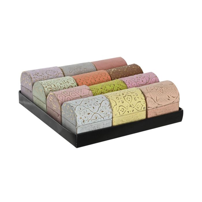 Joyero Arabe DKD Home Decor Multicolor 5 x 5 x 4 cm (12 Unidades) 2