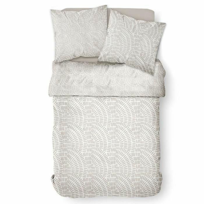 Today Mawira Juego Ropa Cama - Funda Nórdica 240x220 cm, 2 Almohadas 63x63 cm - 100% Algodón - Estampado Étnico Beige Today Mawira Juego Ropa Cama - Funda Nórdica 240x220 cm, 2 Almohadas 63x63 cm - 100% Algodón - Estampado Étnico Beige