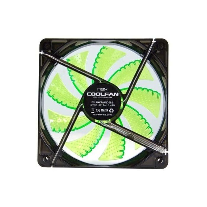 Ventilador Nox Coolfan 120 LED/ 12cm/ Verde 1 Ventilador Nox Coolfan 120 LED/ 12cm/ Verde 1