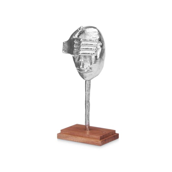 Figura Metal Mano Ojos Plata con Soporte Madera Giftdecor 16x34x10 cm (6 Unidades) 1 Figura Metal Mano Ojos Plata con Soporte Madera Giftdecor 16x34x10 cm (6 Unidades) 1