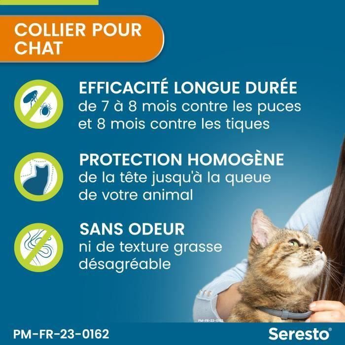 Seresto Collar Antiparasitario Externo para Gatos y Gatitos (desde 10 semanas) - Protección 7-8 Meses contra Pulgas, Garrapatas y Larvas. Doble Seguridad. 2