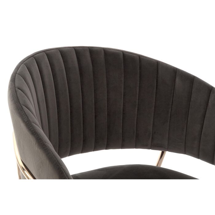 Silla Chic DKD Home Decor Gris Oscuro Dorado 53 x 73 x 58 cm (2 Unidades) 2 Silla Chic DKD Home Decor Gris Oscuro Dorado 53 x 73 x 58 cm (2 Unidades) 2