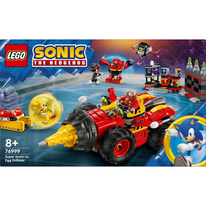 LEGO 76999 Sonic the Hedgehog Super Sonic vs. Egg Drillster, con Shadow y el Dr. Eggman 11