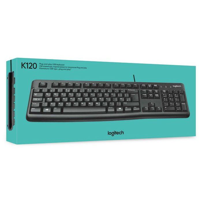 Logitech K120 Teclado USB AZERTY Negro con Teclas de Perfil Bajo, Diseño Resistente a Derrames y Escritura Silenciosa 10